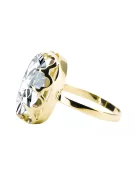 Zircon 14K Yellow gold Ring Vintage craft vrc253y